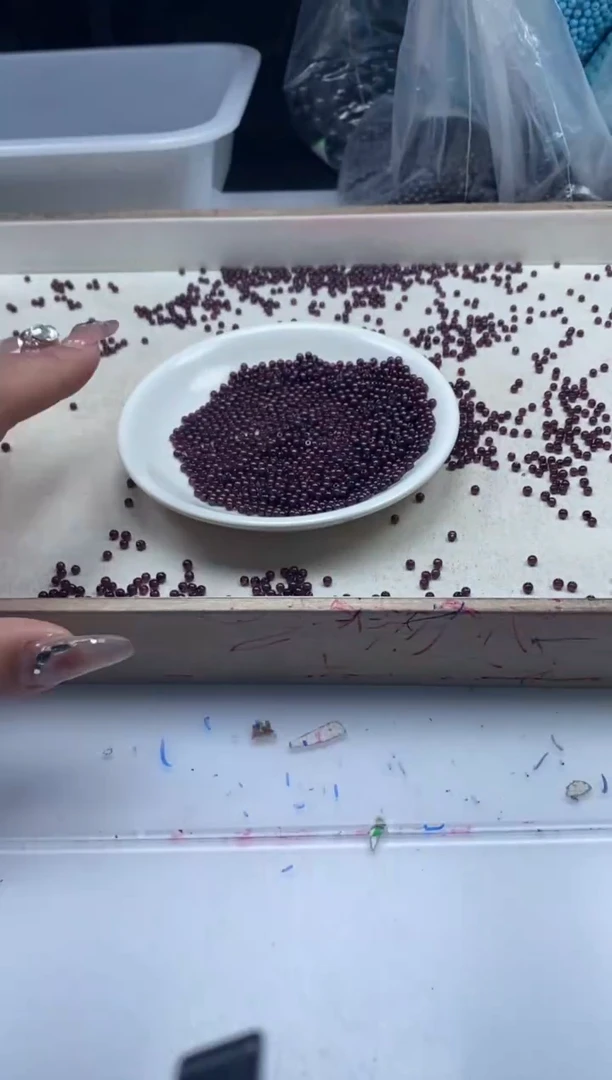 【闪购商品】石榴石颈饰未镶嵌w207石榴石3mm*100颗