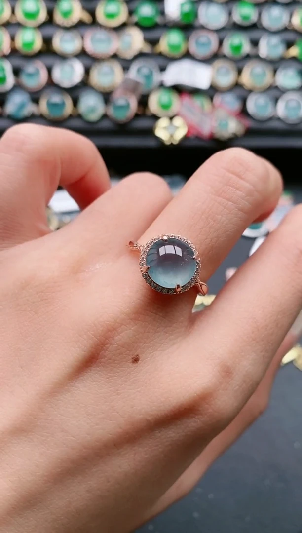 【闪购商品】翡翠戒指银S925镶嵌1111