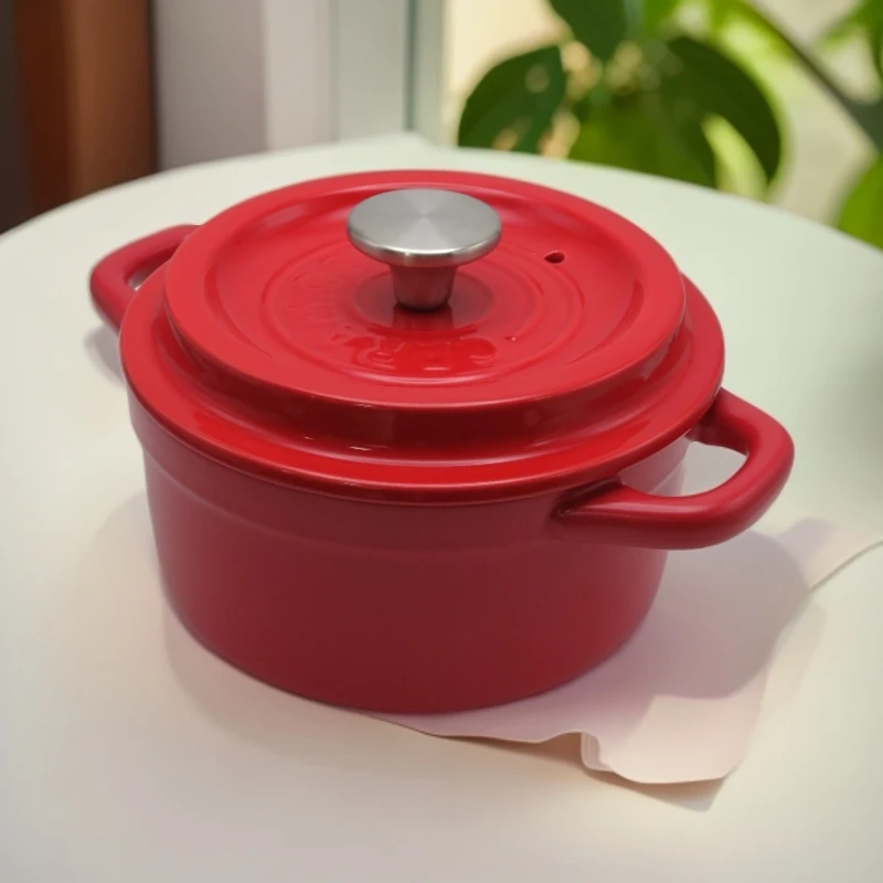 【美好的】2.5L 小辣椒 小号双耳带盖锅