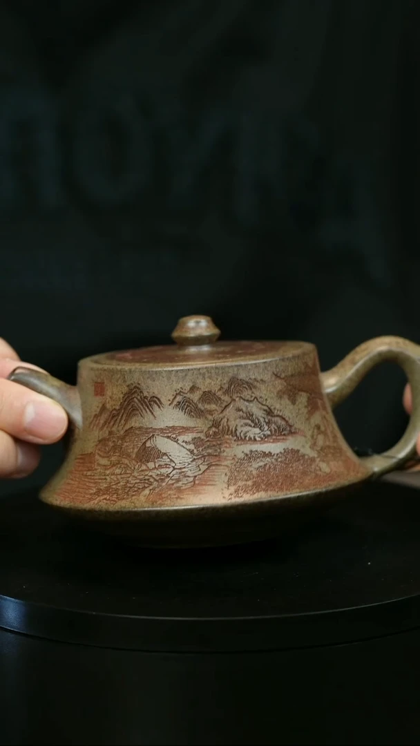 茶壶紫砂银**陀H2015李琴段泥山水柱础