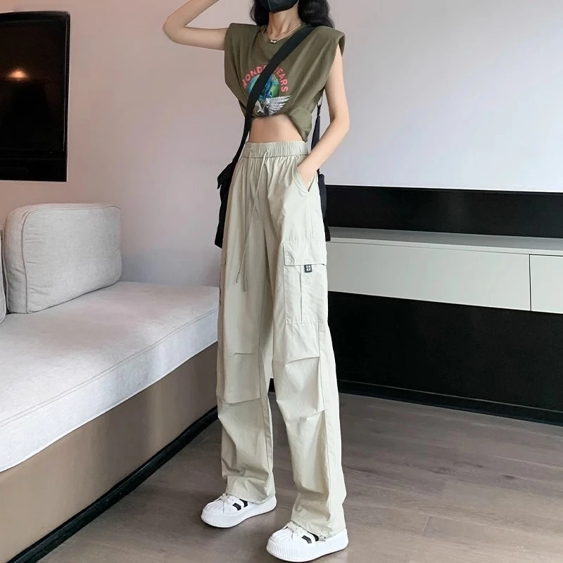 裤子女款爆款2025新款工装裤夏薄款又酷又飒潮流高级感百搭工装裤