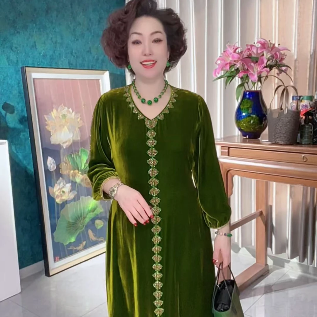 【敏敏家】时尚圆领洋气气质款连衣裙M20