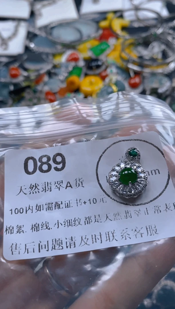 翡翠未镶嵌吊坠(不含链)089