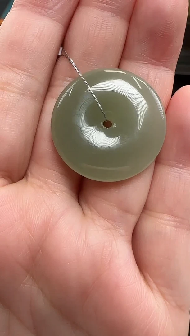 吊坠(不含链)未镶嵌和田玉新疆和田玉于田料平安扣