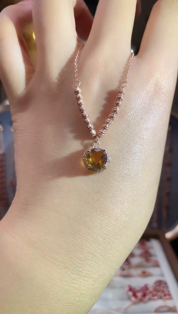 颈饰银S925镶嵌水晶颈饰