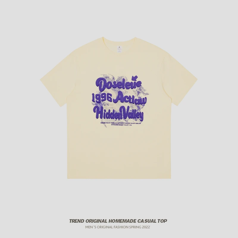 【T恤休闲夏季系列】美妆博主230g男女同款短袖T恤夏季新款潮牌宽松