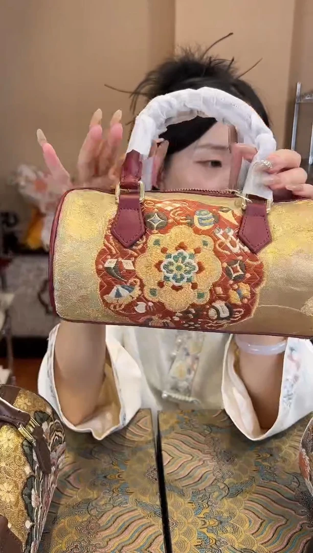 刺绣非遗唐锦包包
