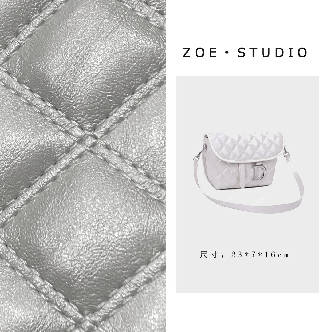 【佐伊甄选】QYX-9787-珍珠白轻奢女士时尚百搭小众单肩挎包拼色