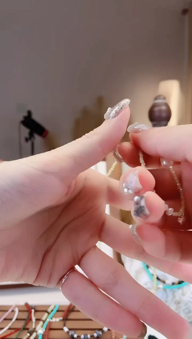 玻璃925银6983星星项链