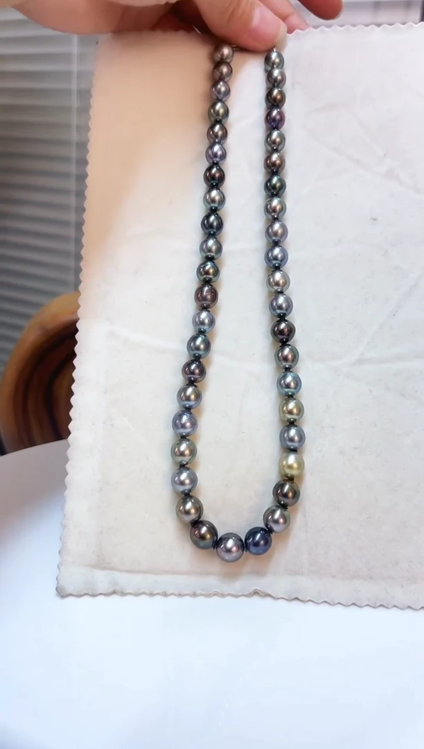 银S925镶嵌颈饰海水珍珠8-10mm