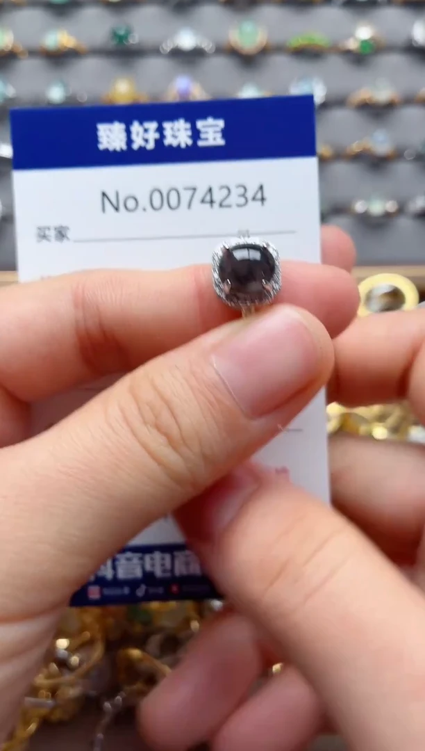 银S925镶嵌戒指翡翠1