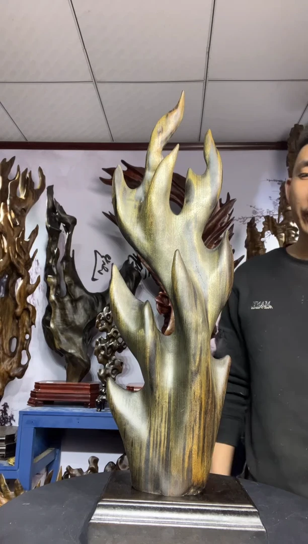 金丝楠木雕款順*陸金丝楠木工艺品摆件