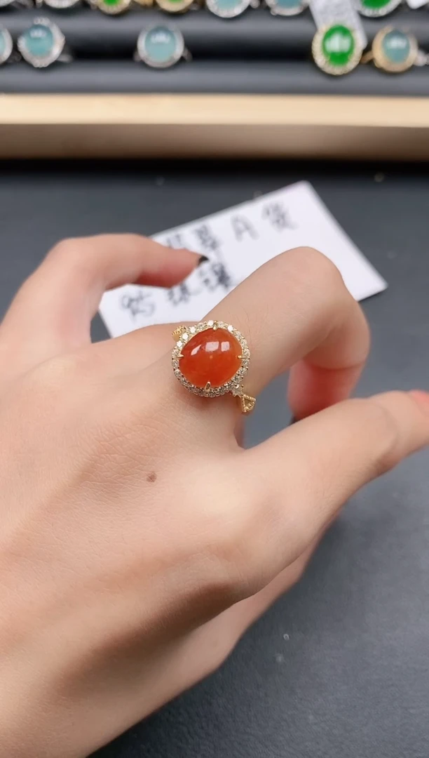 翡翠戒指银S925镶嵌111111