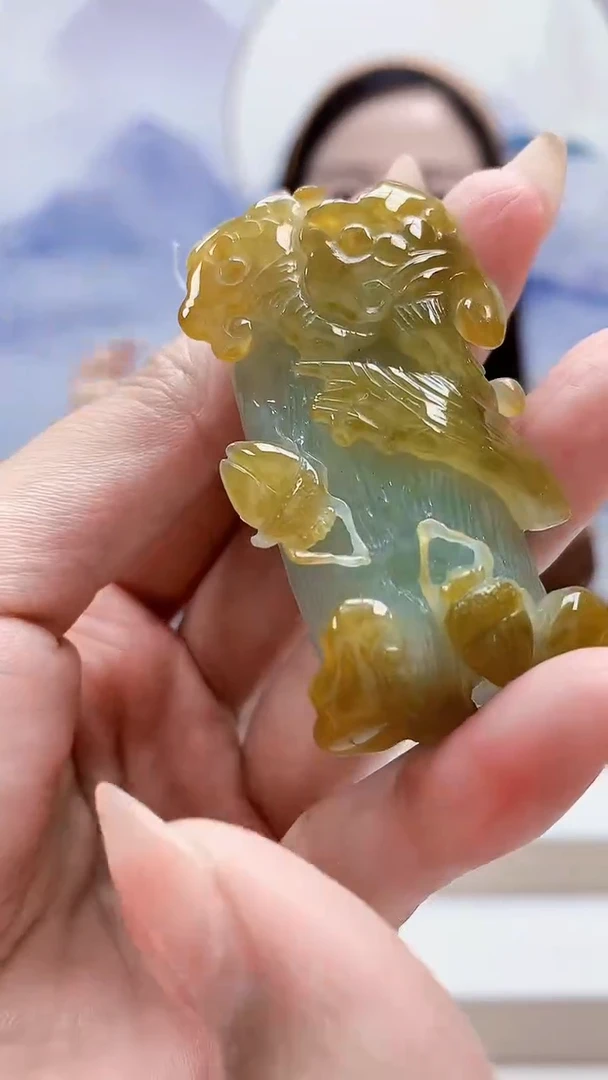 未镶嵌定制翡翠4852MM-毛货挂件205