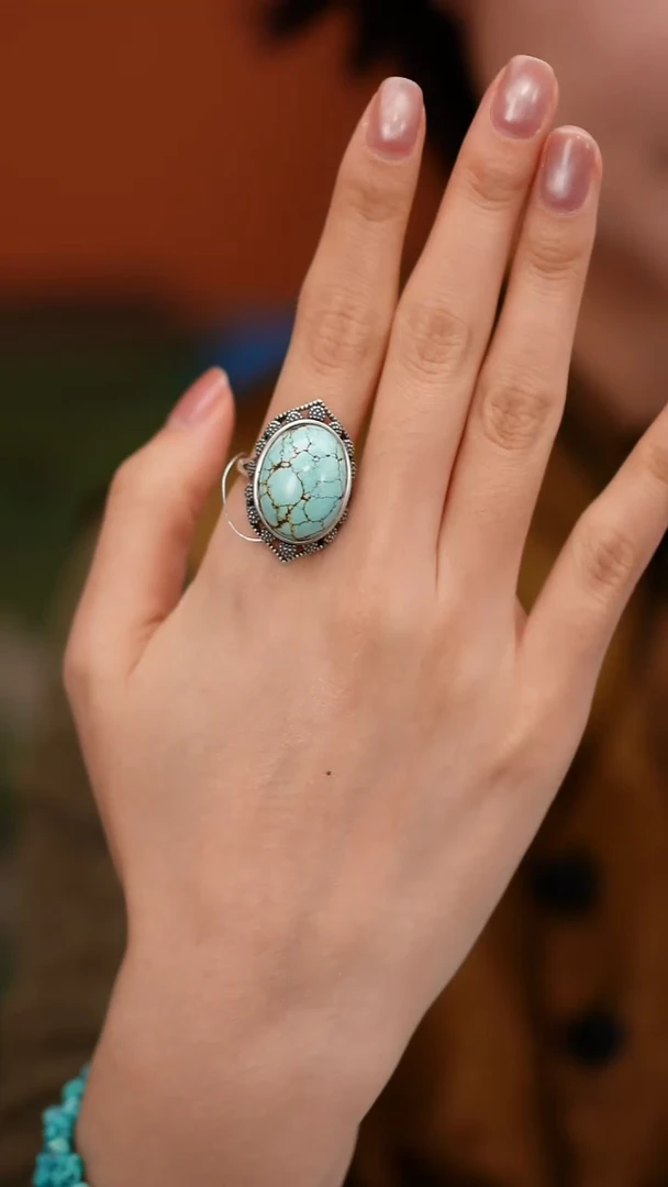 未镶嵌绿松石戒指MZL017松石戒指