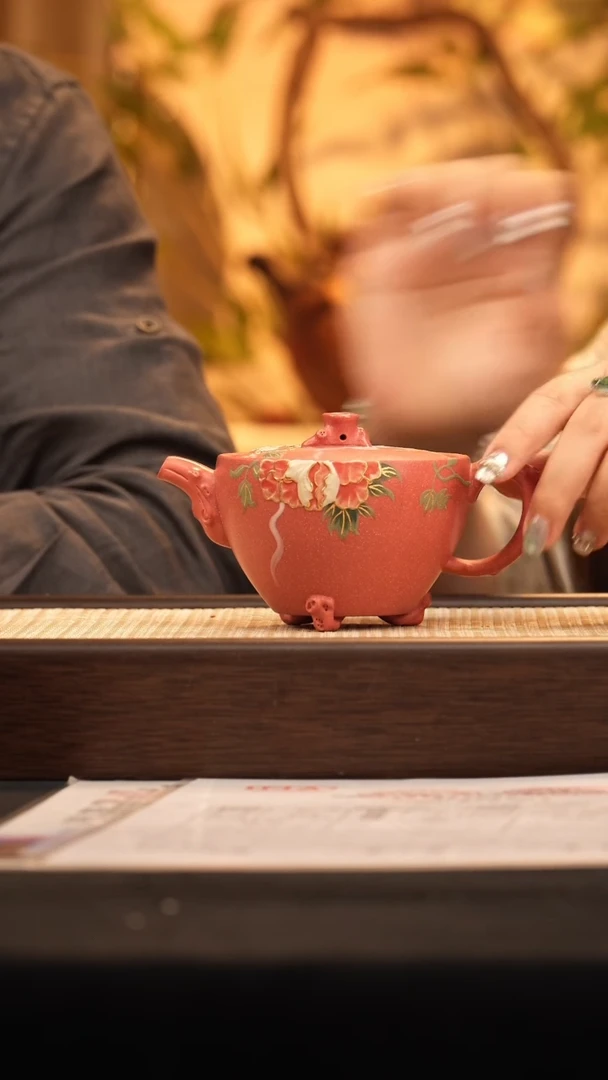 茶壶紫砂YHY  胭脂红  宝盆280C