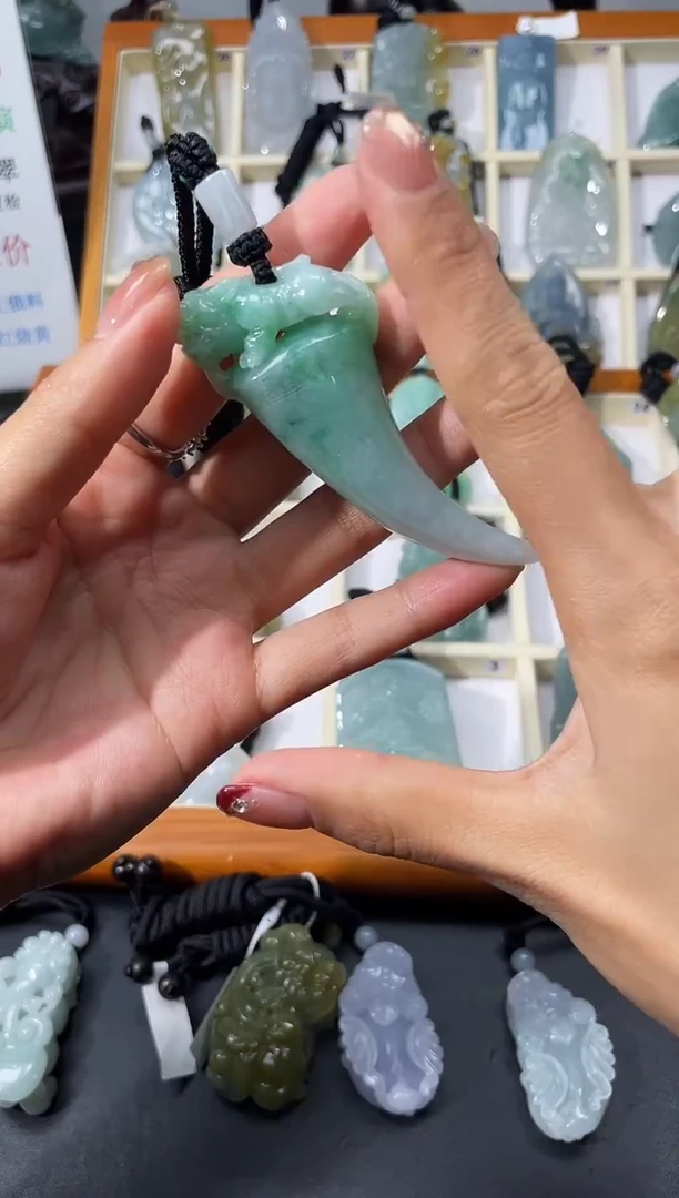 颈饰未镶嵌翡翠貔貅龙牙