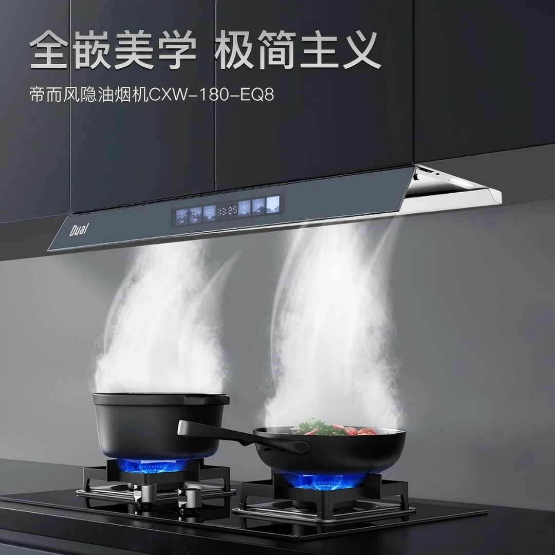 DUAL全嵌隐藏式自清洗油烟机直流变频1100Pa
