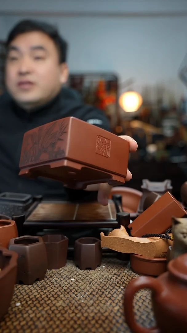 紫砂花盆别長木軒精品紫砂