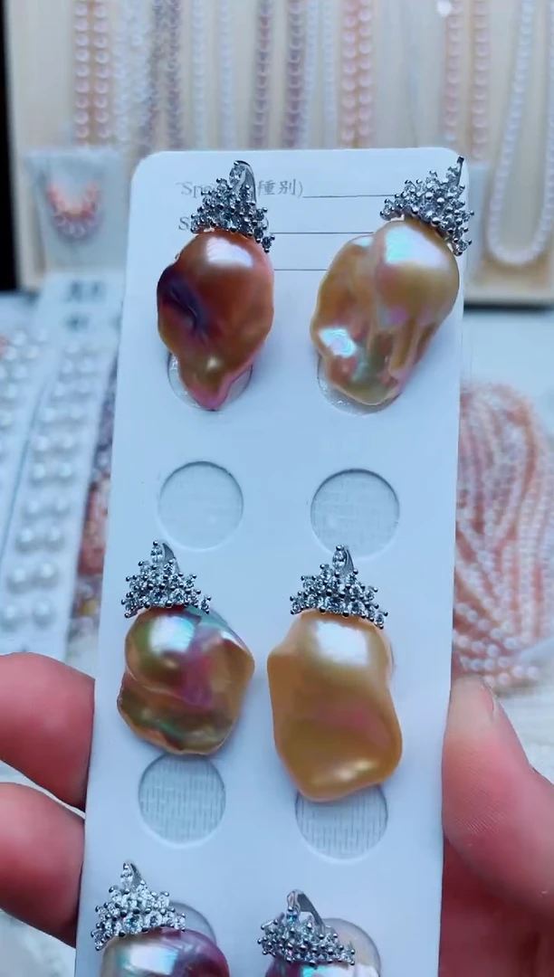 淡水珍珠银S925镶嵌吊坠(不含链)吊坠多样性发其一