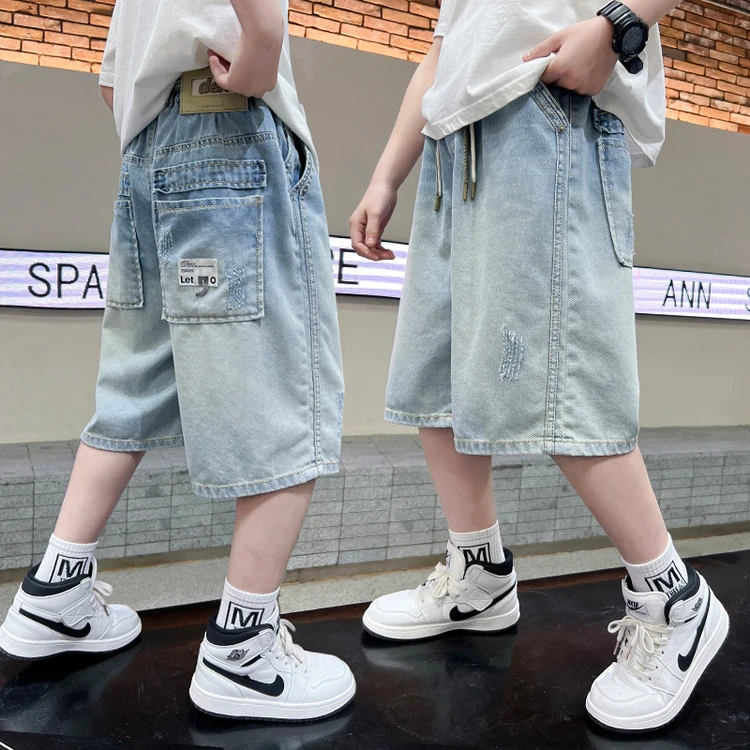 【耀选专属】童装男童短裤夏装2025新款男孩薄款休闲牛仔中大童夏季