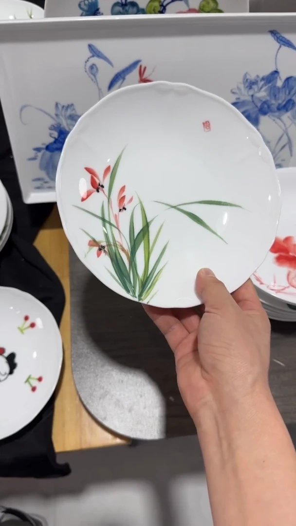 其他景德镇高温瓷（玉泥蜻蜓盘）