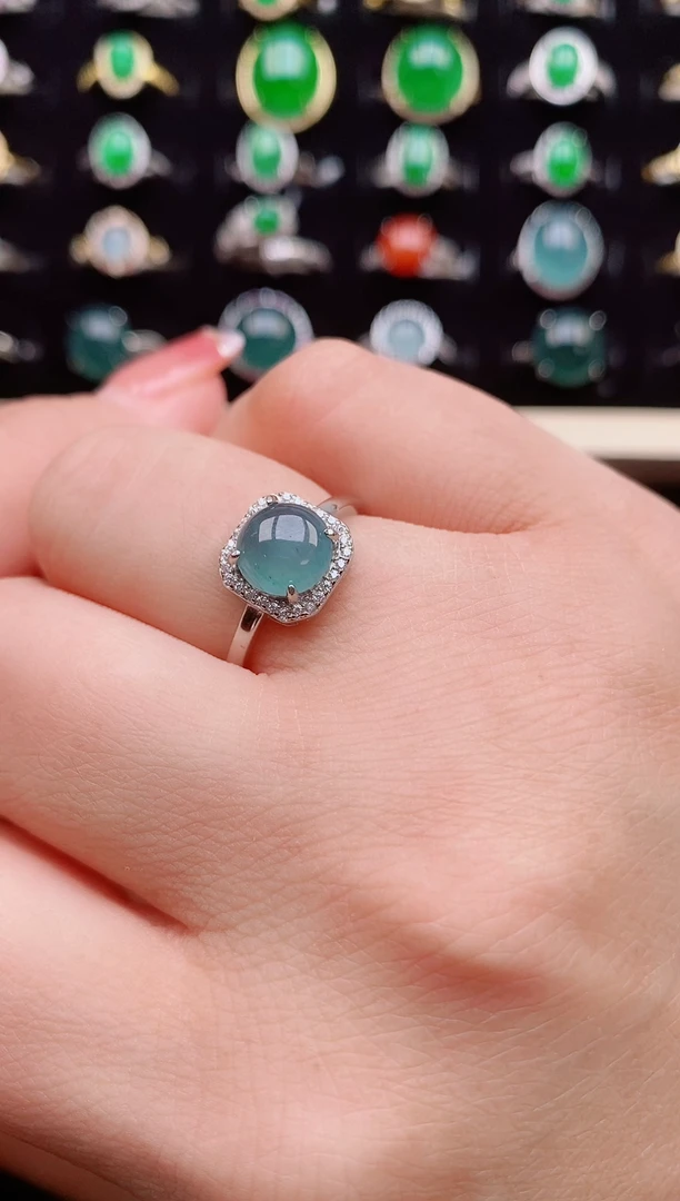 【闪购商品】翡翠戒指银S925镶嵌1212