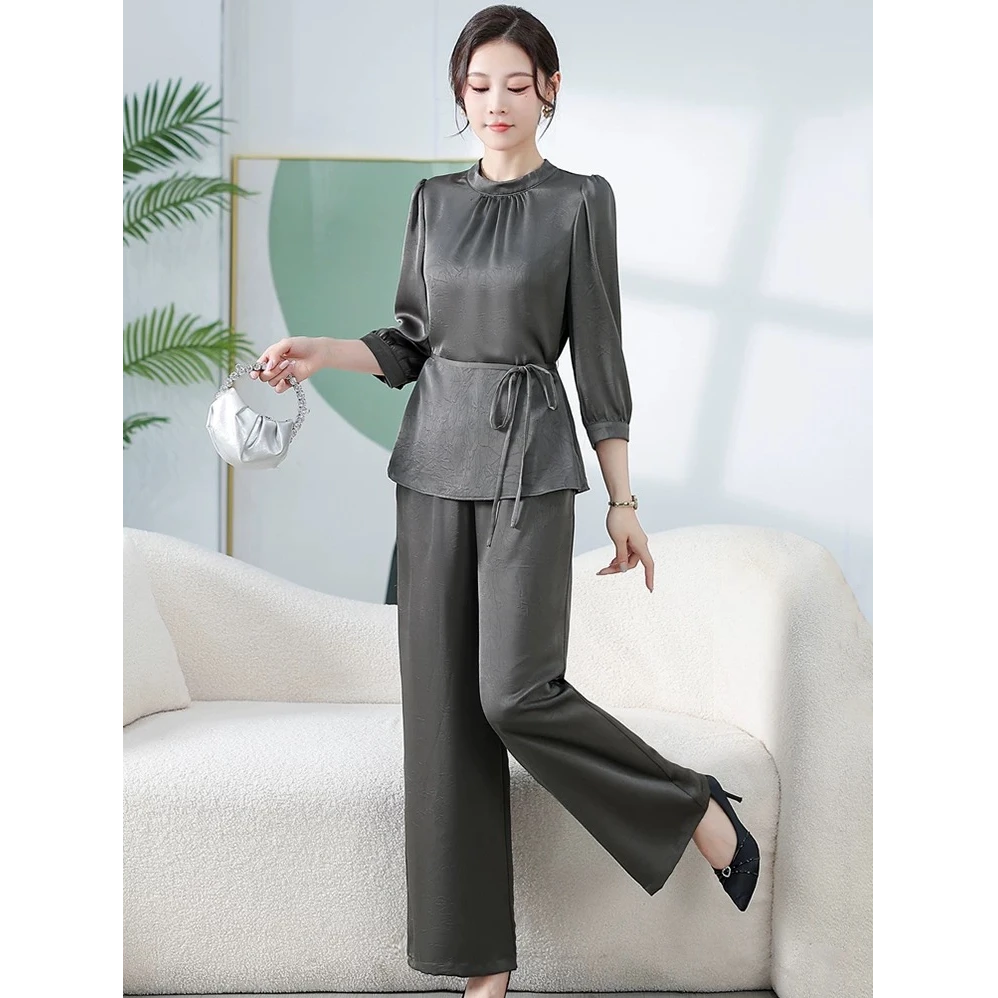 JIRUIMAN/吉瑞曼新款高端气质时尚轻奢贵气简约两件套装TA086