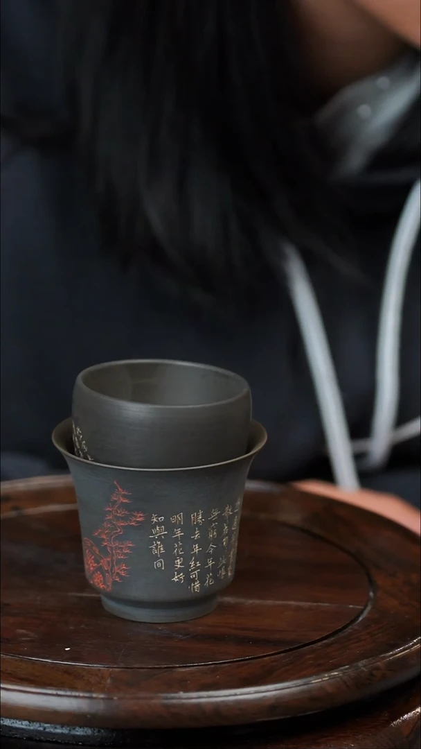 壶黄倩建水紫陶完品84一对