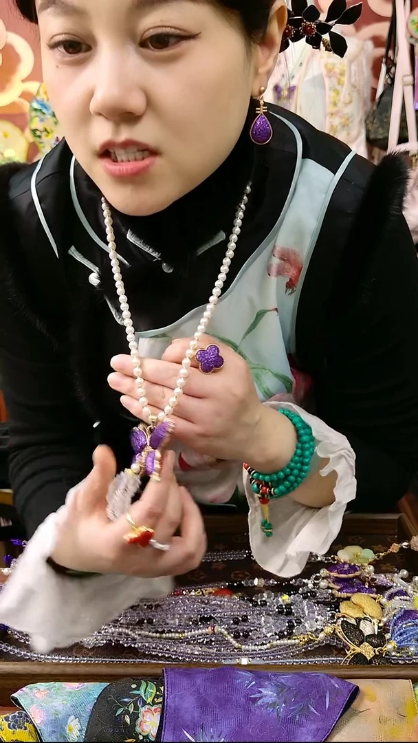 纯铜合金琉璃非遗耳饰