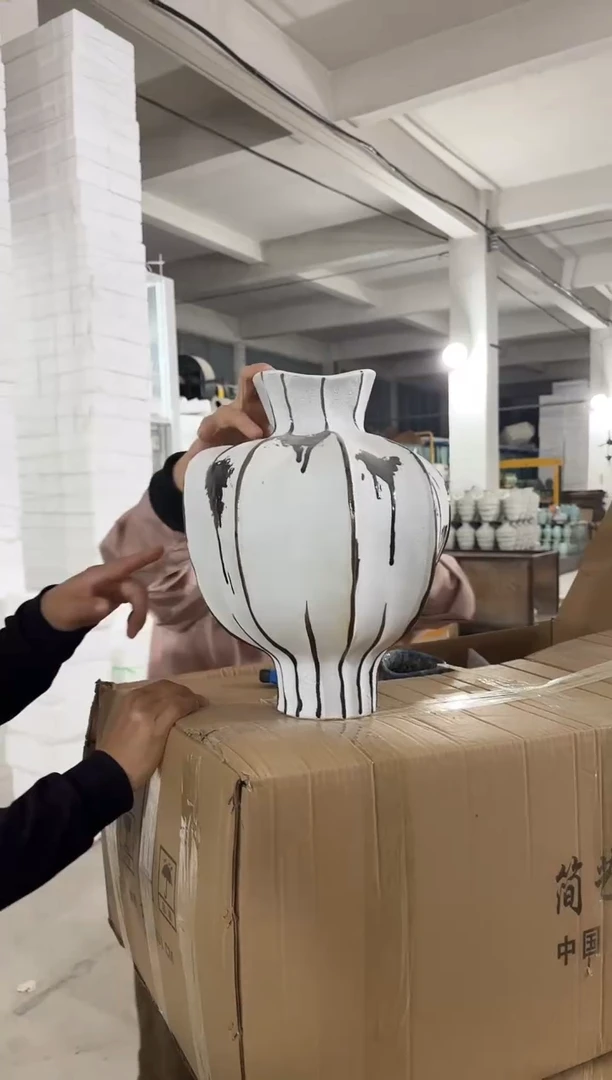 大号白色景德镇南瓜瓶异形瓷器