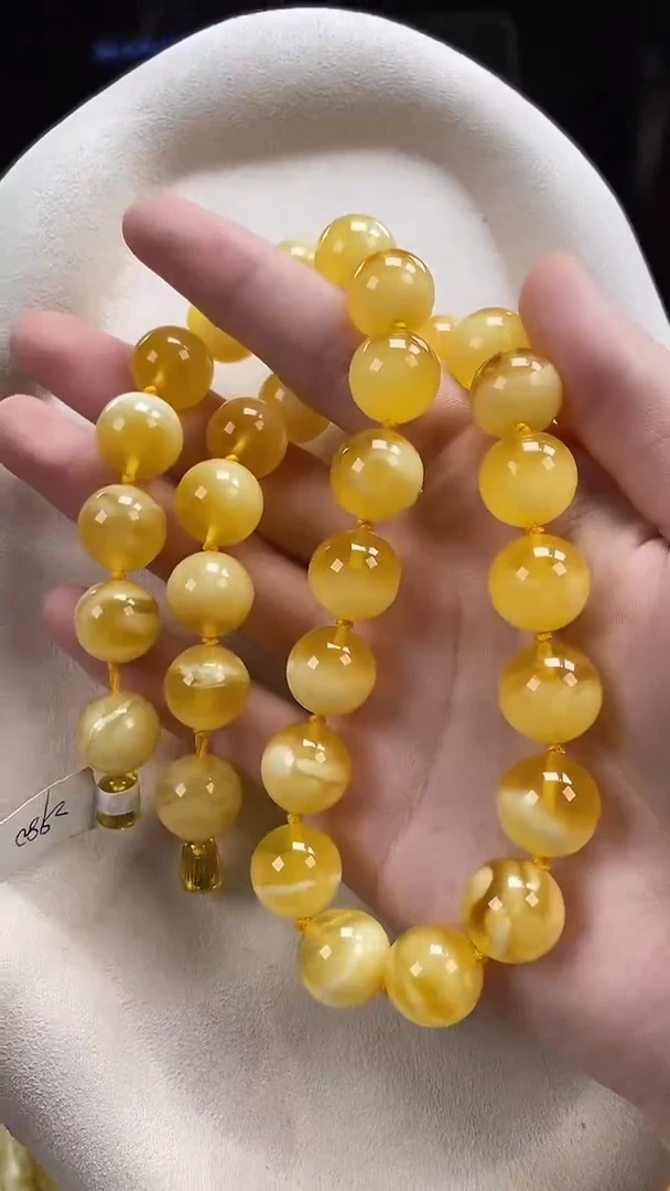 琥珀颈饰未镶嵌项链