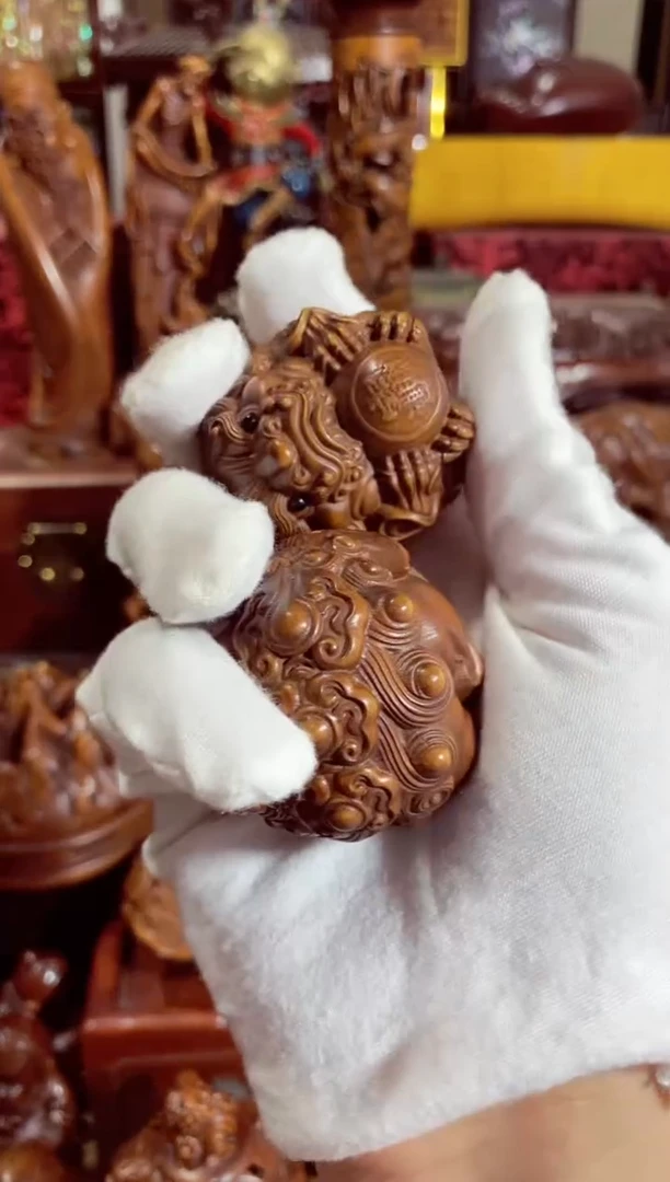 小叶黄杨小件手球一对