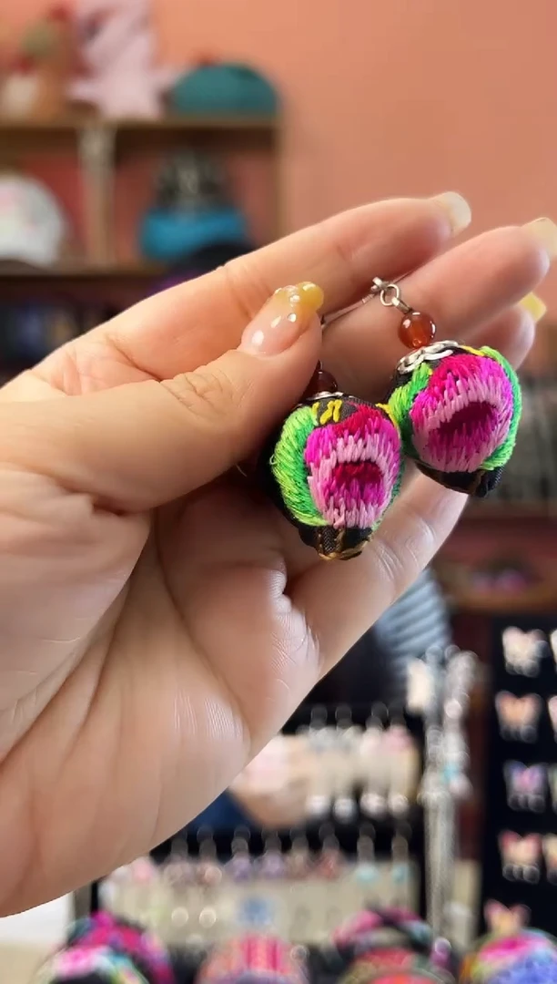 织绣艺枝独绣老绣饰品13