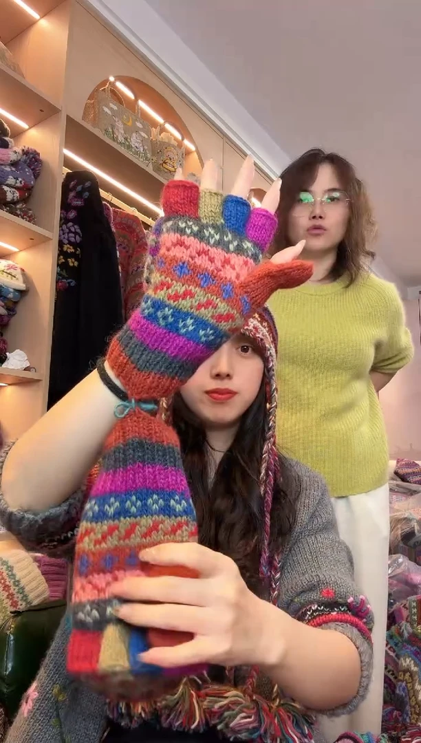 绵羊毛清*百羊毛五指手套460