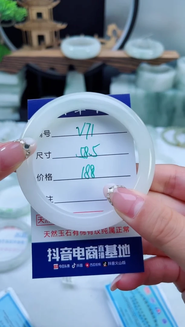 未镶嵌手镯石英质玉（天山翠）71
