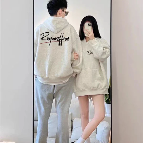 情侣卫衣2025春秋冬新款爆款一男一女潮牌高级感纯棉宽松连帽卫衣