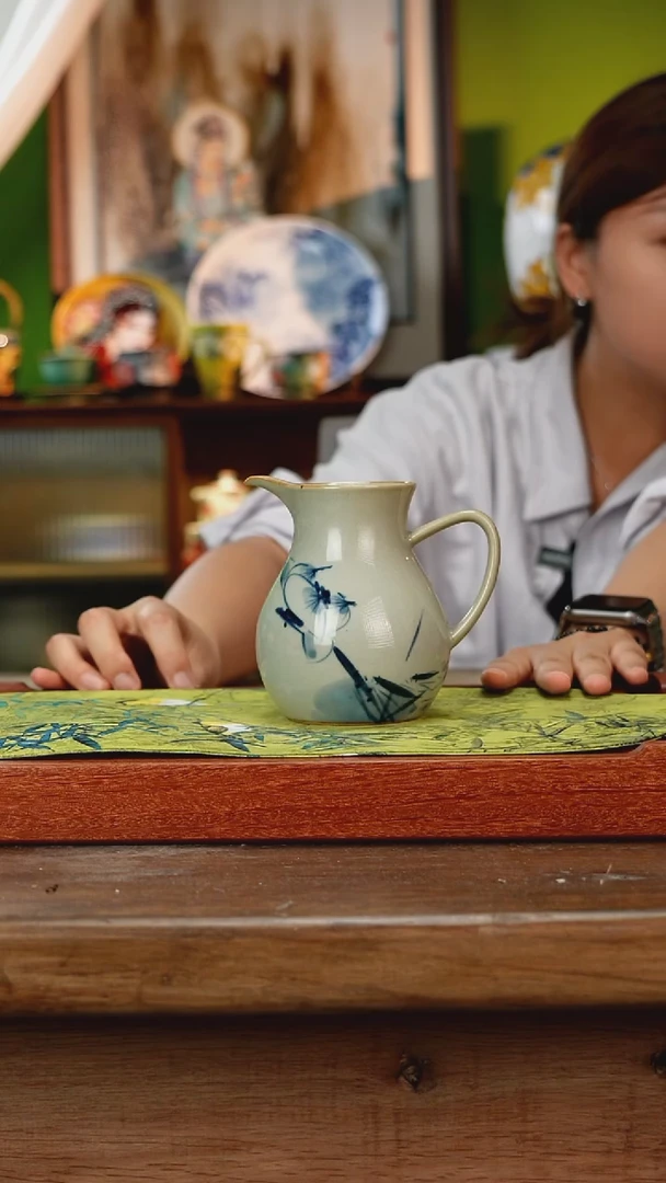 杯子景德镇纯手工釉下彩精品茶具