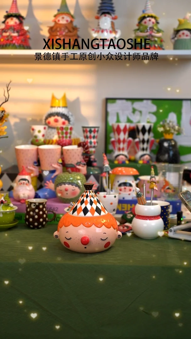 .喜上陶社大号储物罐子