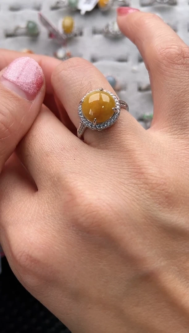 【闪购商品】翡翠戒指银S925镶嵌11111111     8