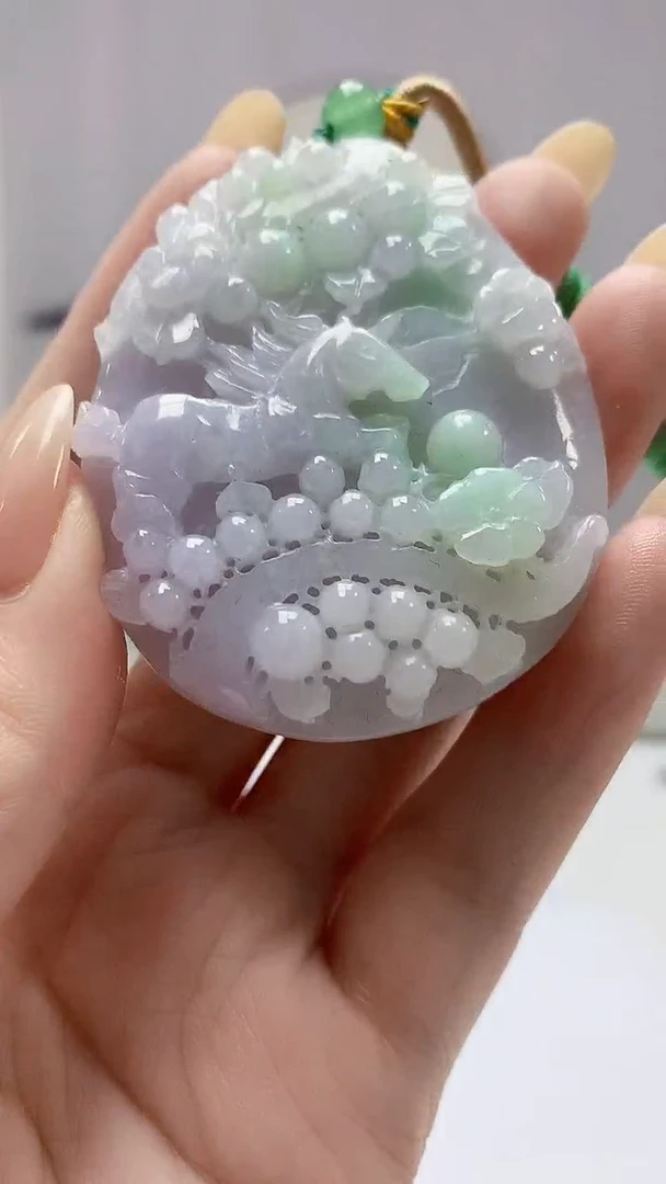 【闪购商品】定制翡翠未镶嵌4812DD-毛货挂件55