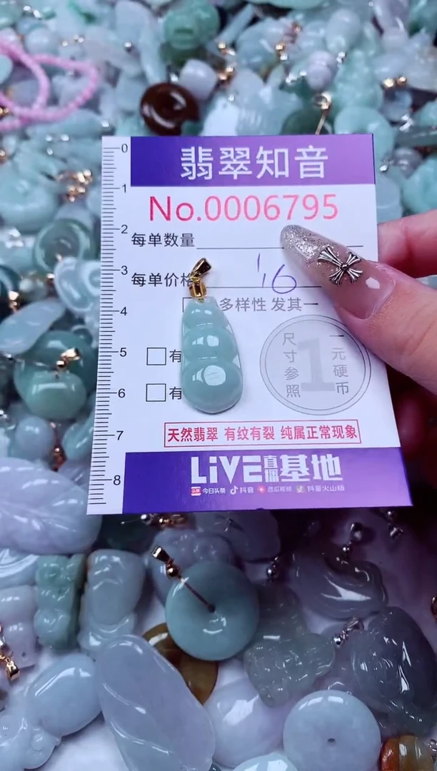 翡翠未镶嵌吊坠(不含链)6795