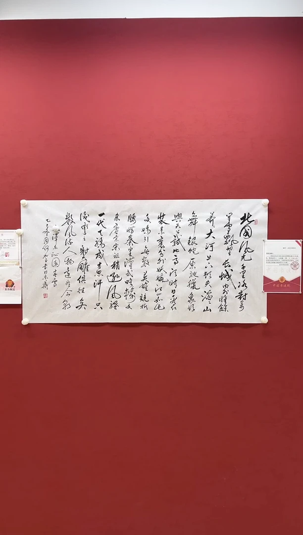 书法4何加玉老师 《沁园春 雪》书法8平尺