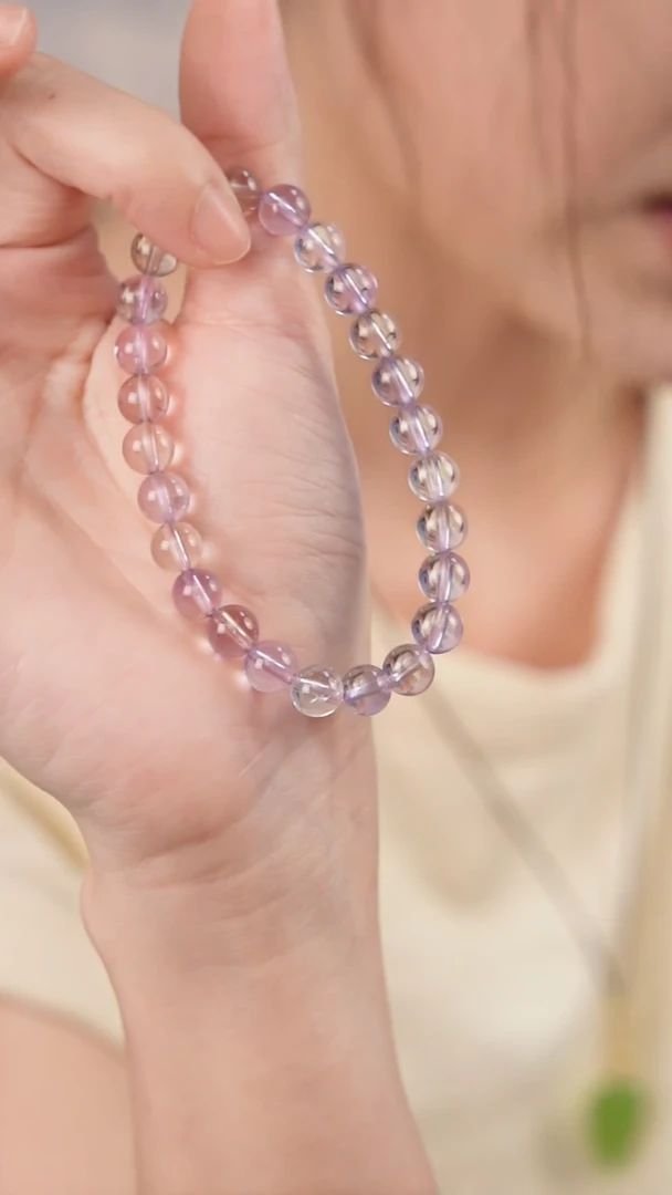 【闪购商品】水晶手串未镶嵌紫黄晶素圈