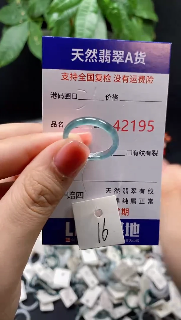 翡翠戒指未镶嵌 天然翡翠戒圈2195