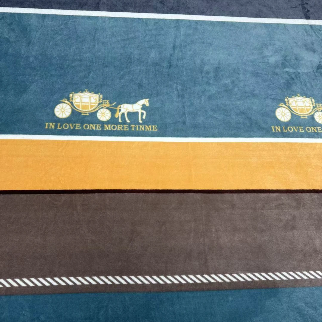 2.2米 床单冰雕绒布料加绒加厚抗静电 皇家马车