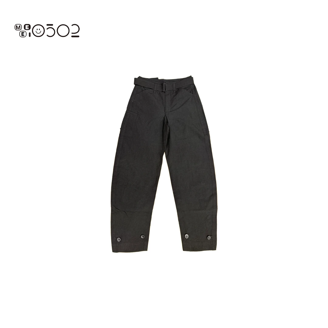 MEI0502 高腰立体轻盈棉麻茧型工装裤 16289