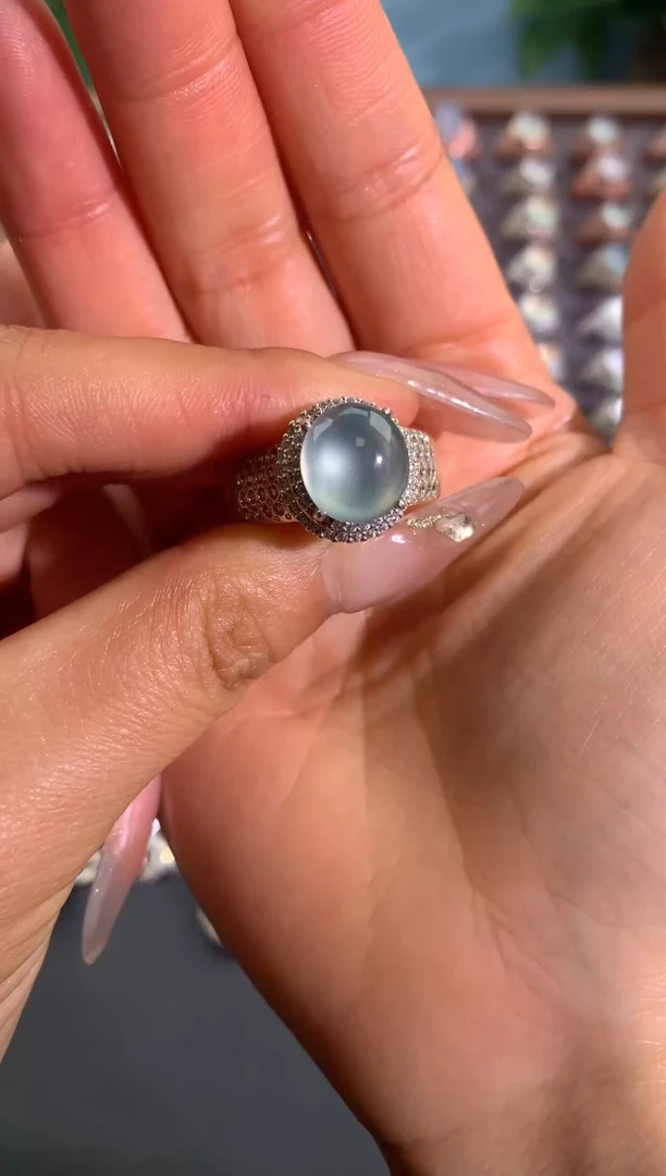 未镶嵌戒指翡翠铜托戒面