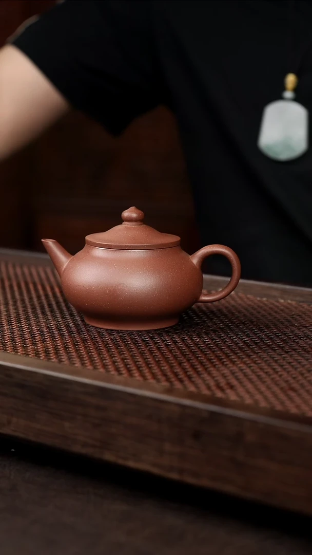 茶壶紫砂底槽清矮笠帽水平
