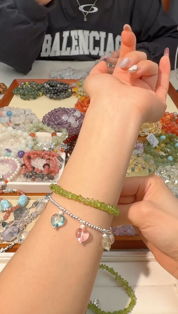 【闪购商品】橄榄石手链未镶嵌H014橄榄石碎石款